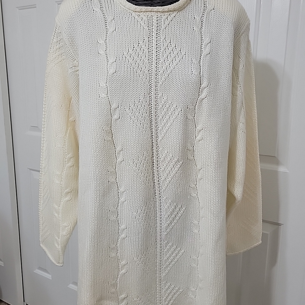 Karen Scott II Sweater Cream Size 3X EUC